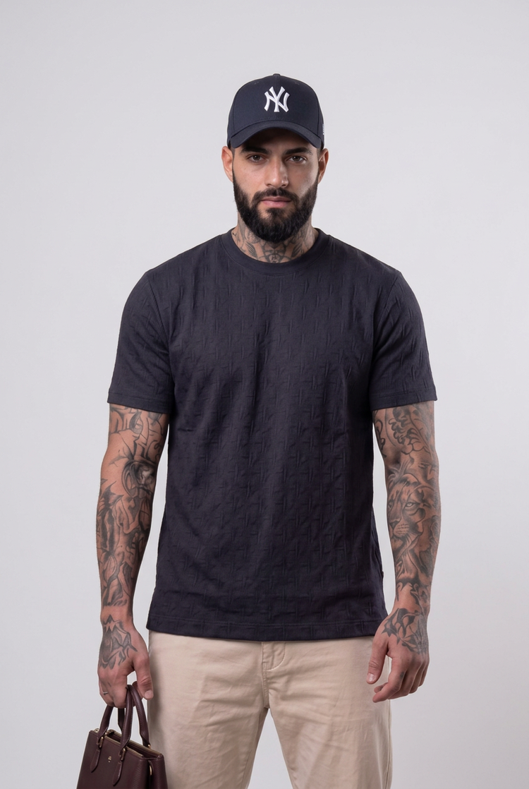 Camiseta Armani Exchange básica azul marino