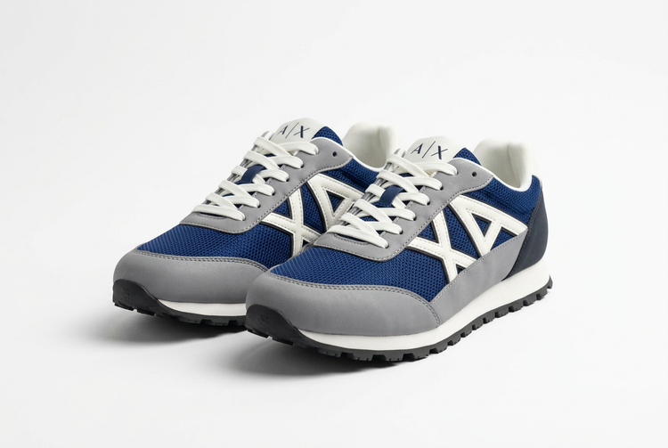Zapatillas Armani Exchange azul marino con gris