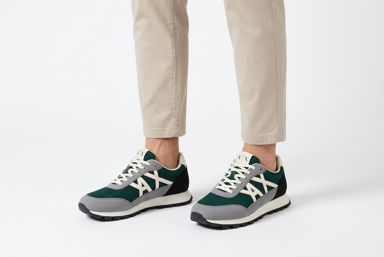 Zapatillas Armani Exchange verdes con gris