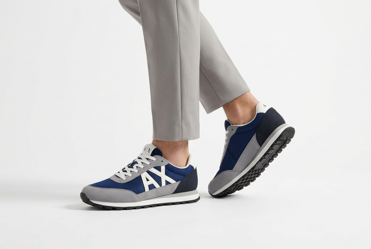 Zapatillas Armani Exchange azul marino con gris