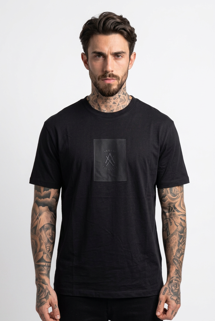 Camiseta Armani Exchange logo en recuadro negro