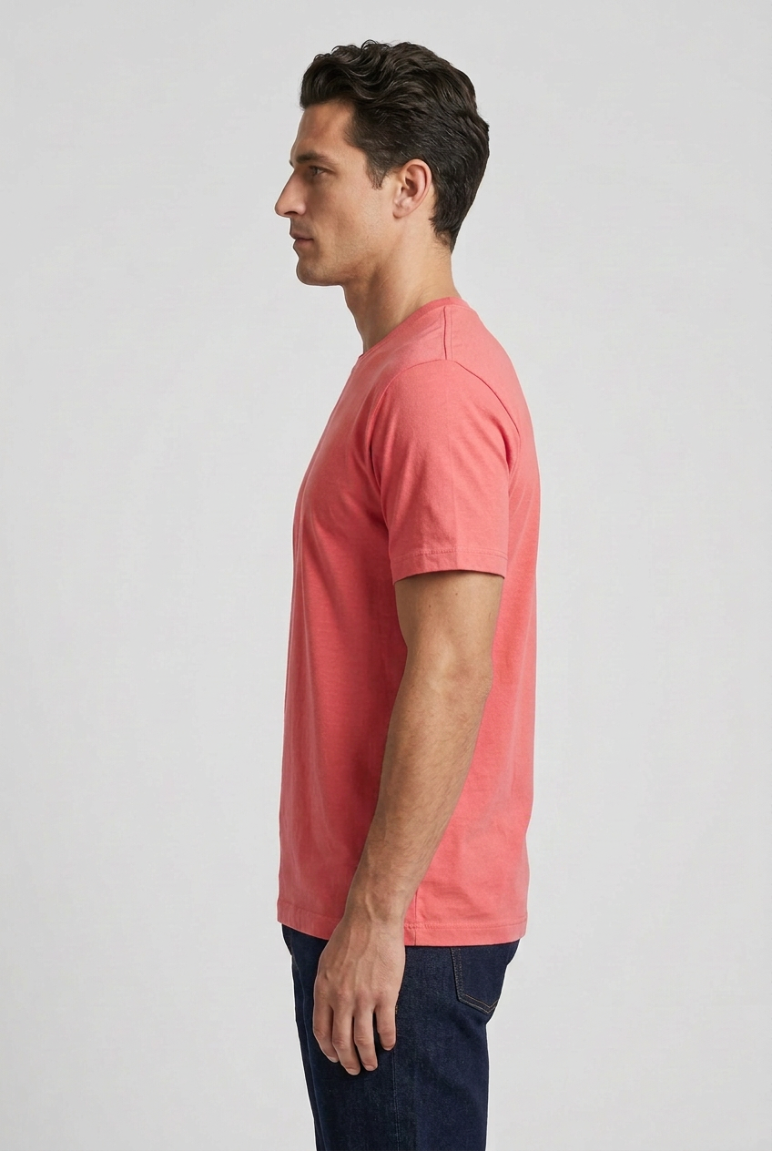 Camiseta básica Zara coral