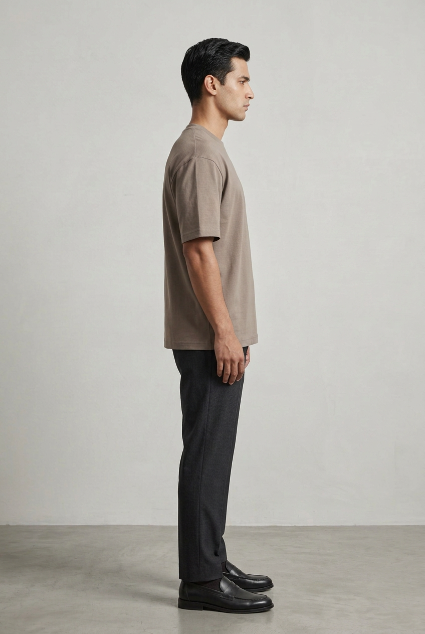 Camiseta básica Zara marrón