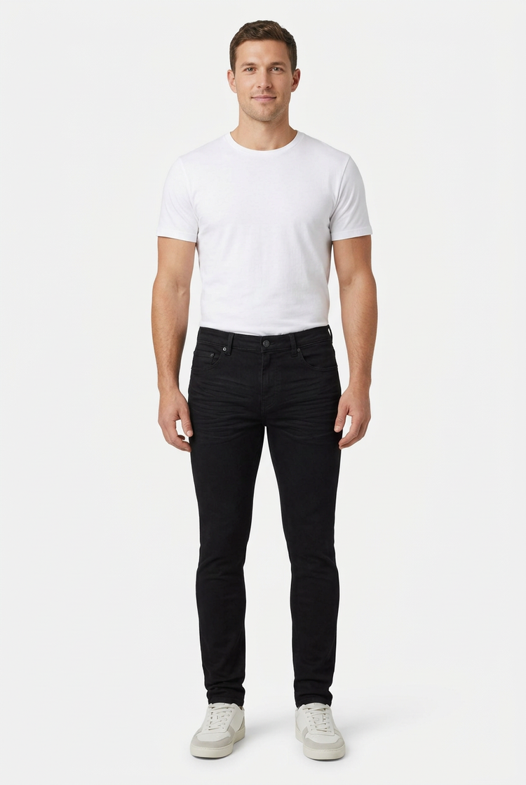 Jeans Pull&Bear negro liso