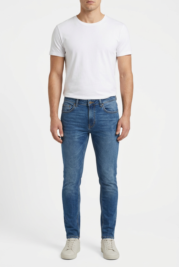 Jeans Pull&Bear azul medio lavado